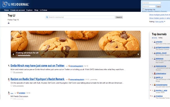 Free Blog Sites LiveJournal
