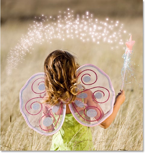 Add a Sparkle Trail Photoshop Lighting Effect