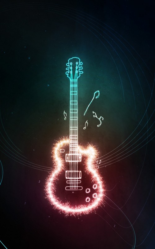 Electrifying Light Guitar Photoshop Lighting Effect