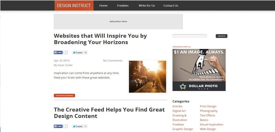 Design Instruct Photoshop Tutorials Website