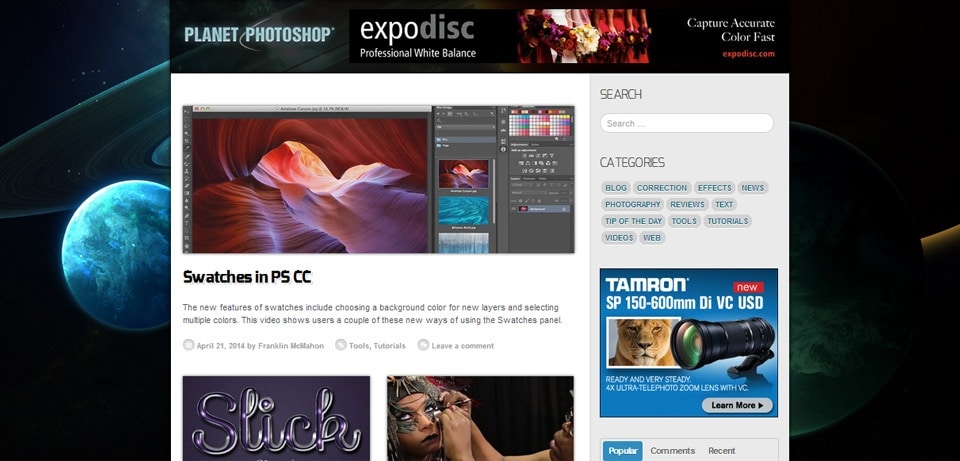 Planet Photoshop Tutorials Website