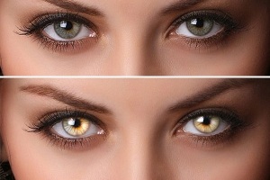 Radial Zoom Enhanced Eyes Photoshop Effect