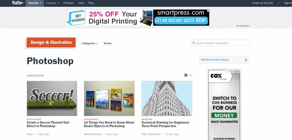TutsPlus Photoshop Tutorials Website