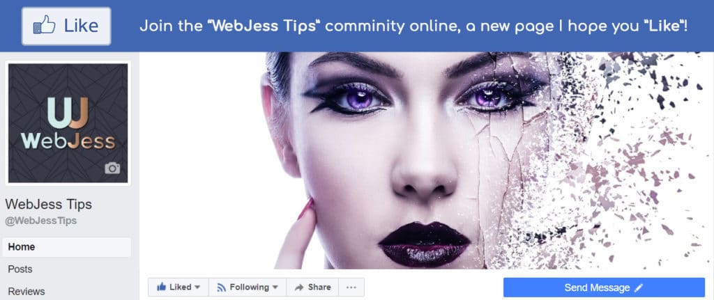 WebJess tips Facebook Like Banner