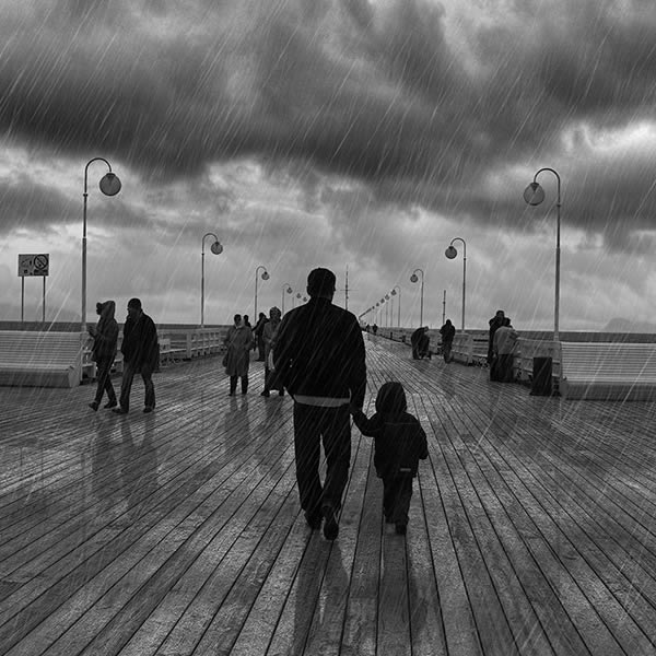 Dramatic Rain Landscape Photoshop Effect Tutorial