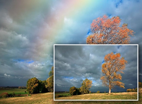Realistic Rainbow Landscape Photoshop Effect Tutorial