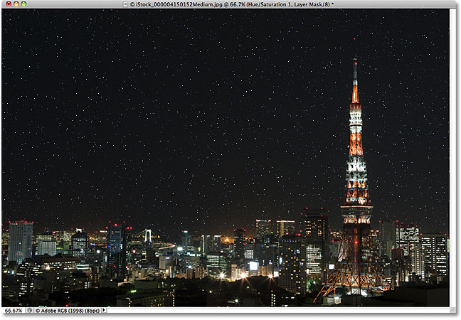Create a Starry Night Sky Landscape Photoshop Effect Tutorial