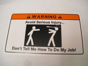 Avoid Injury Warning Sticker Decal Funny Adult Work Office Gift Ideas