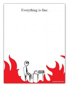 Everything is Fine Notepad 4.25 x 5.5 inches 50-sheets Office Gift Ideas