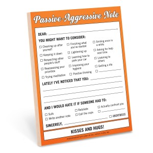 Passive Aggressive Nifty Note Office Gift Ideas