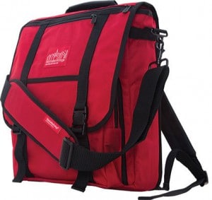 MANHATTAN PORTAGE COMMUTER LAPTOP BAG WITH BACK ZIPPER - RED BACKPACKS Cool Laptop Bags