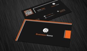 Black and Orange Examples of Professional Business Card Designs