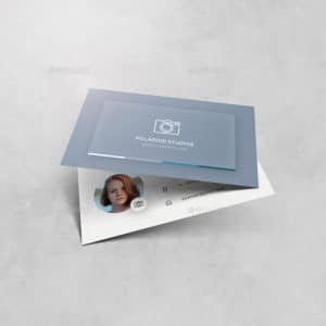 Minimal Blue Examples of Professional Business Card Designs - Photography