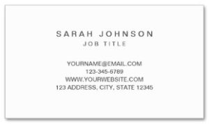 Minimal Wedding Photographer Examples of Professional Business Card Designs BACK