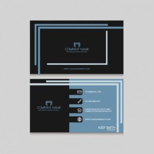 Modern Company with Lines Examples of Professional Business Card Designs
