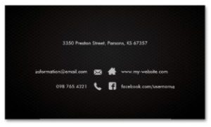 Modern Elegant Simple Plain Back Sleek Examples of Professional Business Card Designs BACK