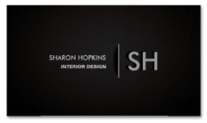 Modern Elegant Simple Plain Back Sleek Examples of Professional Business Card Designs