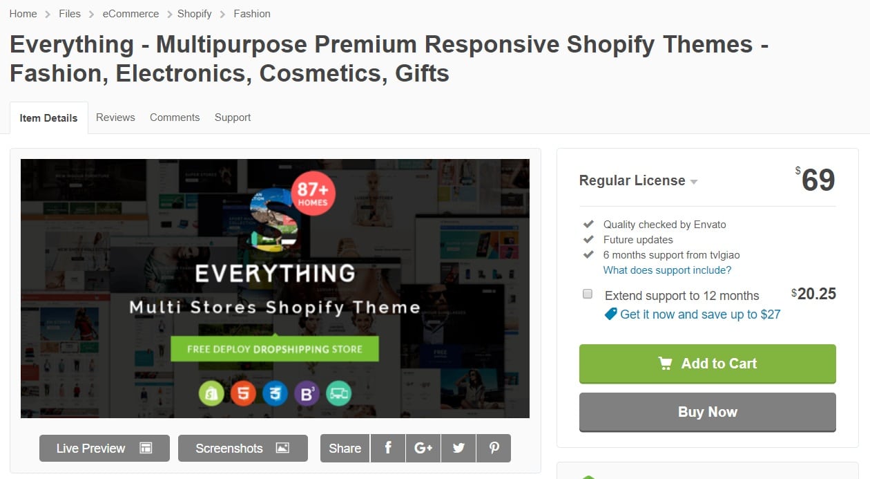 Everything Best Premium Shopify Themes