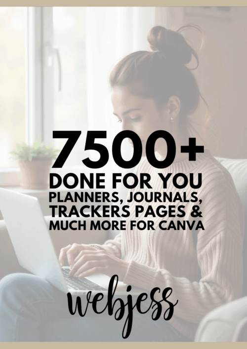 PLR MRR 7500+ Canva Done for You Page Templates WebJess